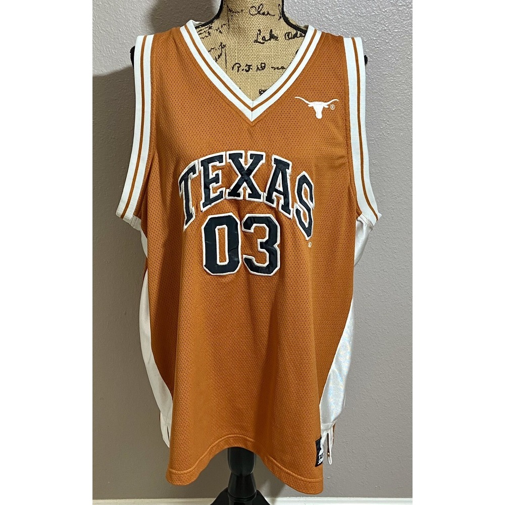 Vintage Starter Texas LongHorns Big 12 Embroidered Basketball Jersey #03 Sz. XL